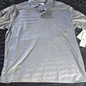 Grand Slam Gray Polo Shirt with Subtle Pattern